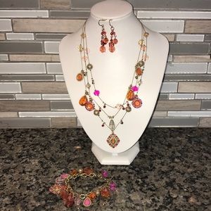 Necklace, bracelet & earring set